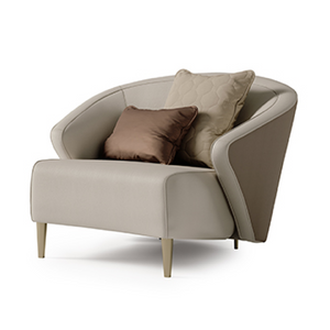 Sloped Arm Lounge Chair | Bizzotto Italia Wave | Italianfurniture.com