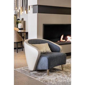 Sloped Arm Lounge Chair | Bizzotto Italia Wave | Italianfurniture.com