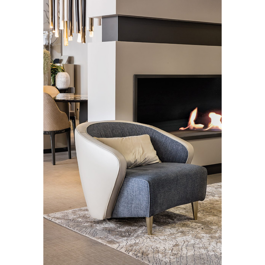 Sloped Arm Lounge Chair | Bizzotto Italia Wave | Italianfurniture.com