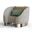 Metallic Base Lounge Chair | Bizzotto Italia | Italianfurniture.com