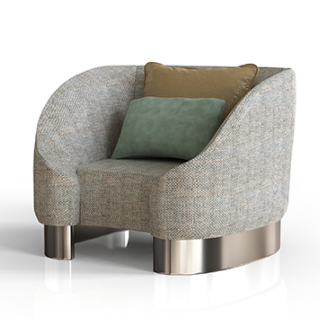 Metallic Base Lounge Chair | Bizzotto Italia | Italianfurniture.com