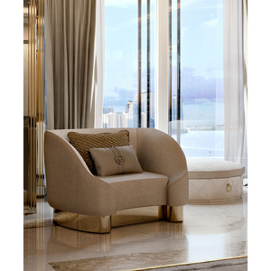 Metallic Base Lounge Chair | Bizzotto Italia | Italianfurniture.com