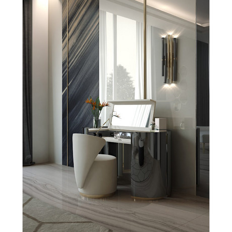 Round Seat Vanity Chair | Bizzotto Italia Ginko | Italianfurniture.com