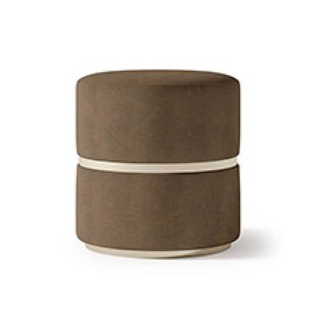 Metallic Band Cylindrical Pouf | Bizzotto Italia Ikat | Italianfurniture.com