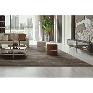 Metallic Band Cylindrical Pouf | Bizzotto Italia Ikat | Italianfurniture.com