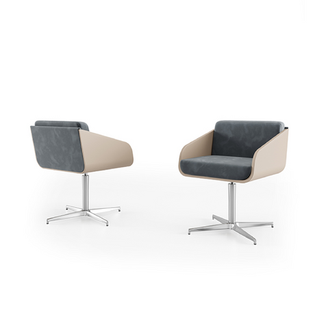 Two-Toned Swivel Armchair | Bizzotto Italia Plume | Italianfurniture.com