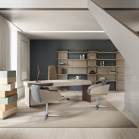 Two-Toned Swivel Armchair | Bizzotto Italia Plume | Italianfurniture.com