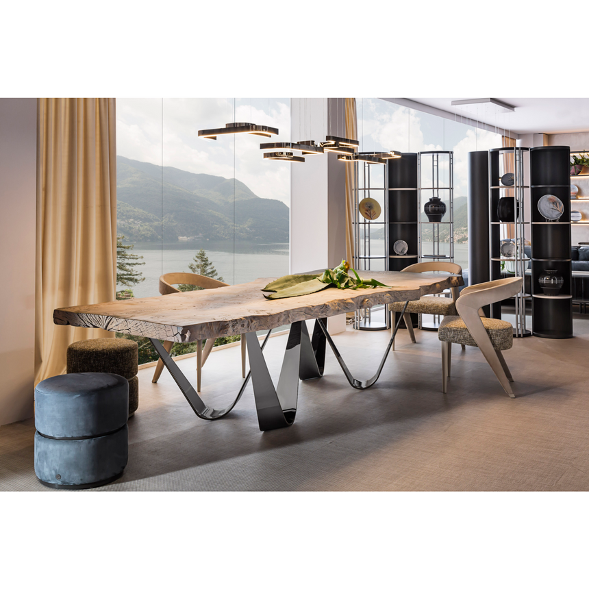 Metallic Curved Ceiling Lamp | Bizzotto Italia Horizons | Italianfurniture.com