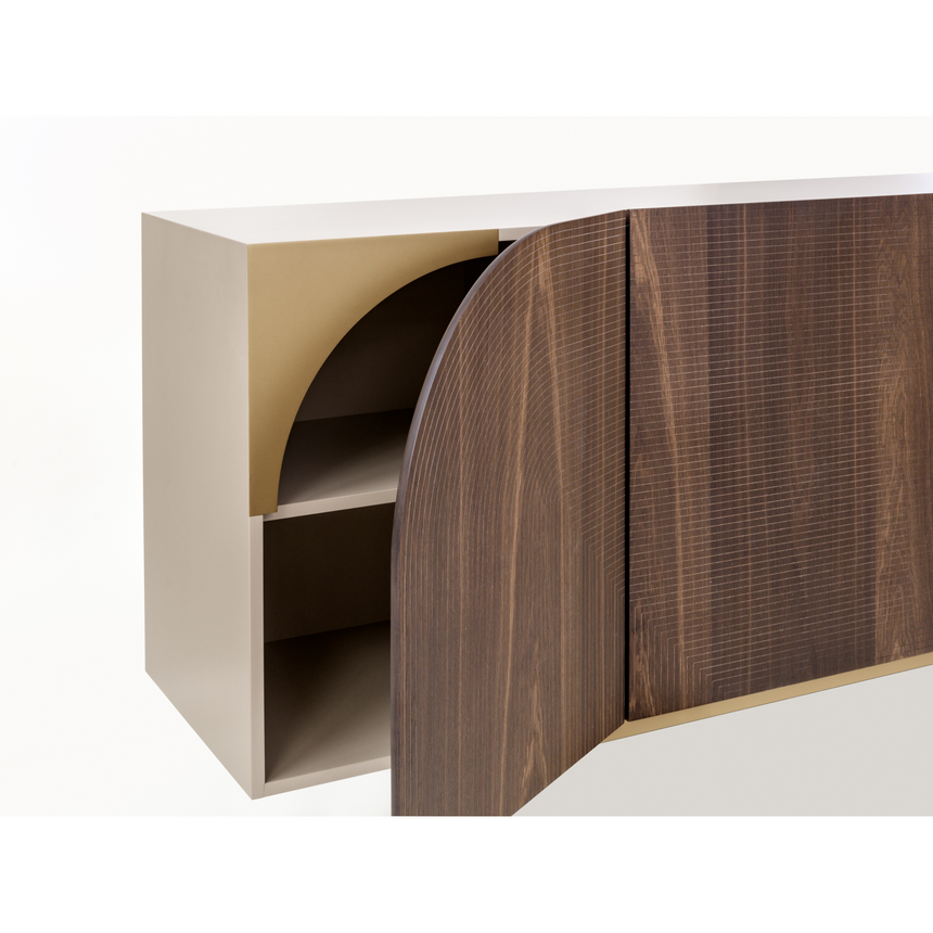 Engraved 4-Door Sideboard | Bizzotto Italia Drop | Italianfurniture.com