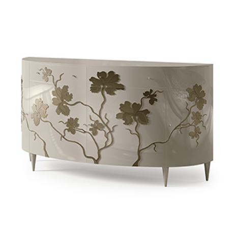 Gold Floral Design Sideboard | Bizzotto Italia Iris | Italianfurniture.com