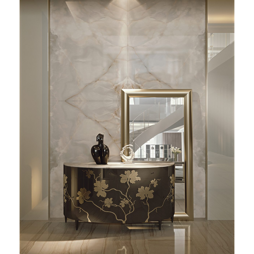 Gold Floral Design Sideboard | Bizzotto Italia Iris | Italianfurniture.com