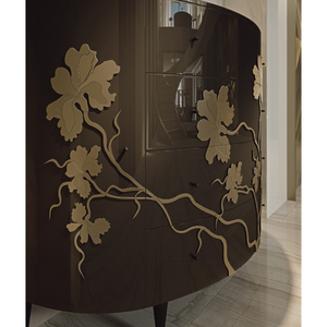 Gold Floral Design Sideboard | Bizzotto Italia Iris | Italianfurniture.com
