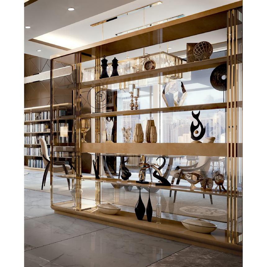 Glass Covered Bookcase | Bizzotto Italia Infinity | Italianfurniture.com