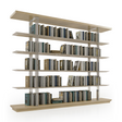 Glass Linear Open Bookcase | Bizzotto Italia Infinity | Italianfurniture.com