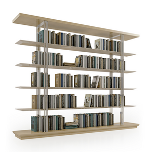 Glass Linear Open Bookcase | Bizzotto Italia Infinity | Italianfurniture.com