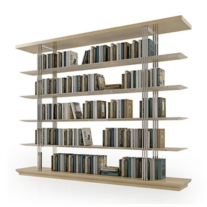 Glass Linear Open Bookcase | Bizzotto Italia Infinity | Italianfurniture.com