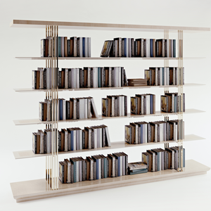 Glass Linear Open Bookcase | Bizzotto Italia Infinity | Italianfurniture.com