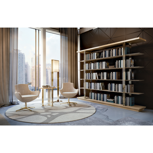 Glass Linear Open Bookcase | Bizzotto Italia Infinity | Italianfurniture.com