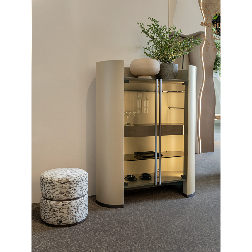 Curved Frame Bar Cabinet | Bizzotto Italia Ikat | Italianfurniture.com