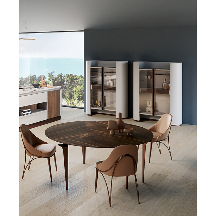 Curved Frame Bar Cabinet | Bizzotto Italia Ikat | Italianfurniture.com