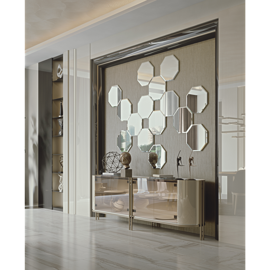 Glass Door Sideboard | Bizzotto Italia Ikat | Italianfurniture.com