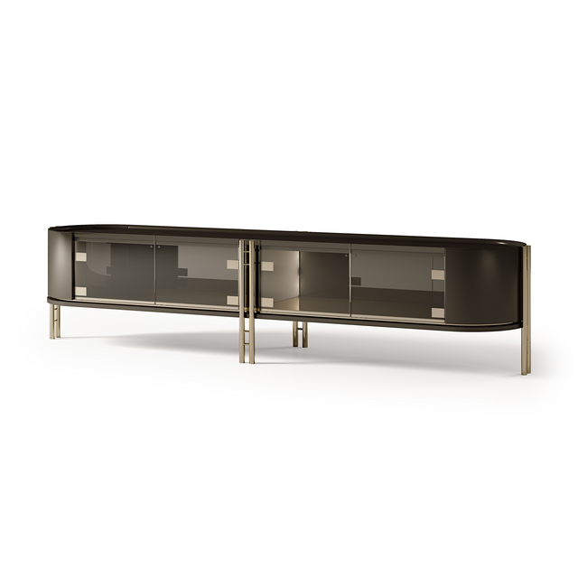 Glass 4-Door Sideboard | Bizzotto Italia Ikat | Italianfurniture.com