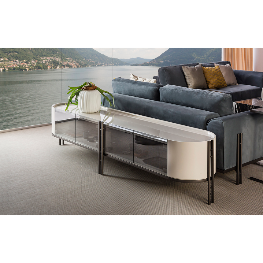 Glass 4-Door Sideboard | Bizzotto Italia Ikat | Italianfurniture.com