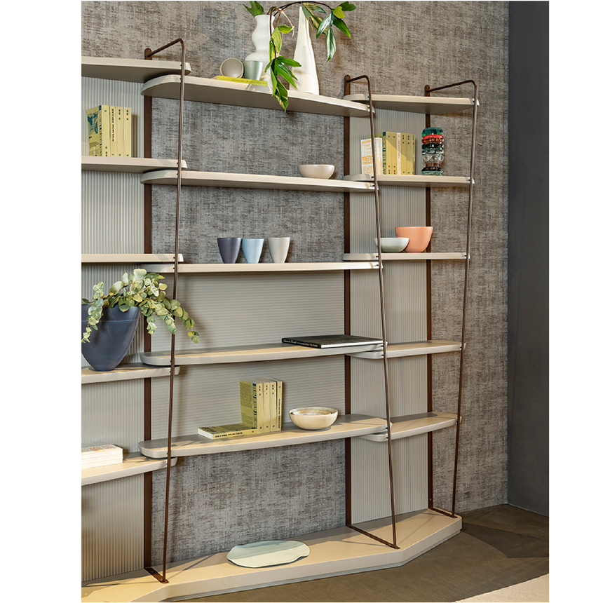 Tubular Framed Modular Bookcase | Bizzotto Italia Hanami | Italianfurniture.com