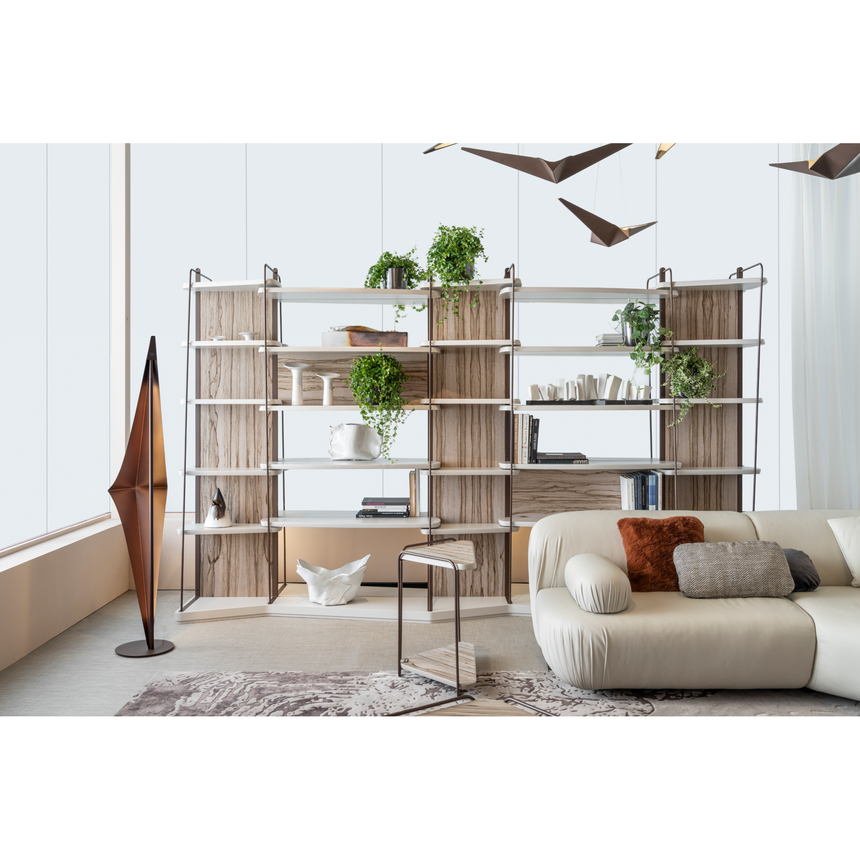 Tubular Framed Modular Bookcase | Bizzotto Italia Hanami | Italianfurniture.com