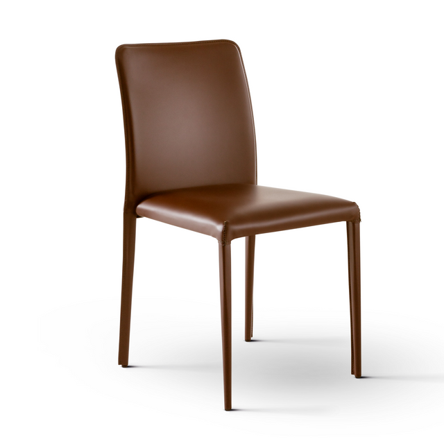 Leather Covered Dining Chair | Bonaldo Deli | Italianfurniture.com