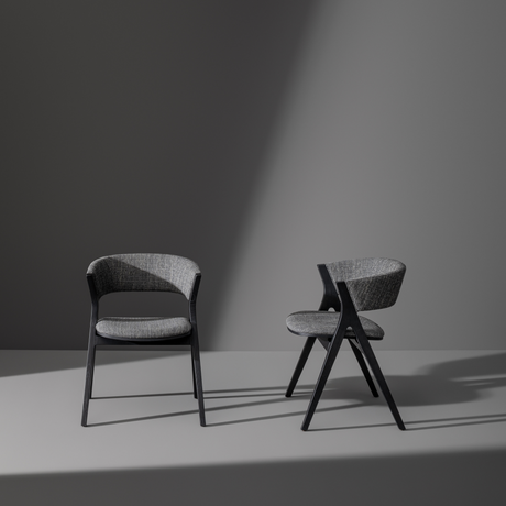 V-Leg Curved Dining Chair | Bonaldo Remo | Italianfurniture.com