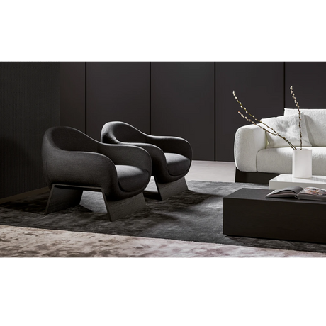 Wooden Bridge Base Lounge Chair | Bonaldo Boolean | Italianfurniture.com