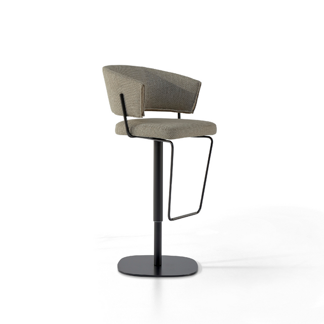 Curved Back Swivel Bar Stool | Bonaldo Bahia Too | Italianfurniture.com