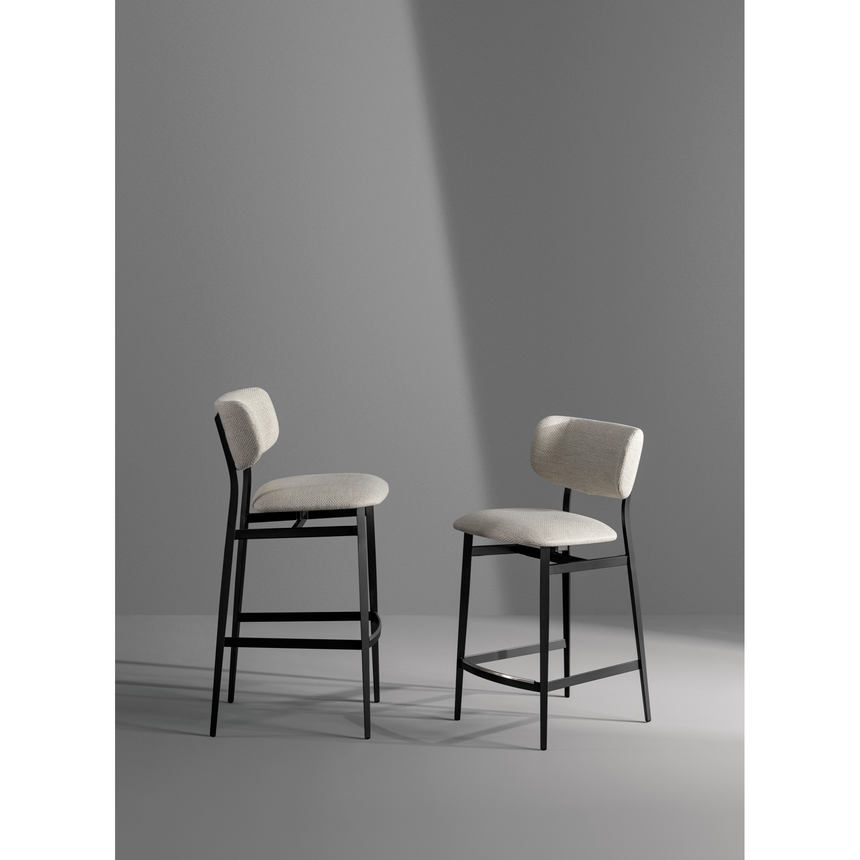 Fabric Upholstered Bar Stool | Bonaldo Noor Too | Italianfurniture.com