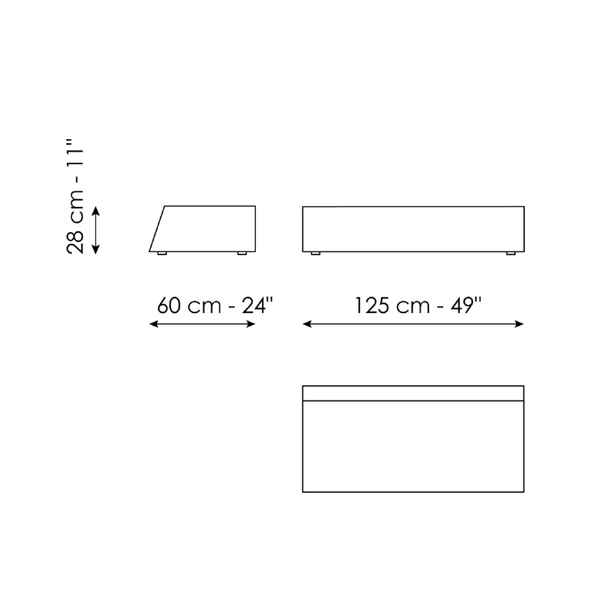 Wooden Trapezoid Coffee Table | Bonaldo Litos | Italianfurniture.com