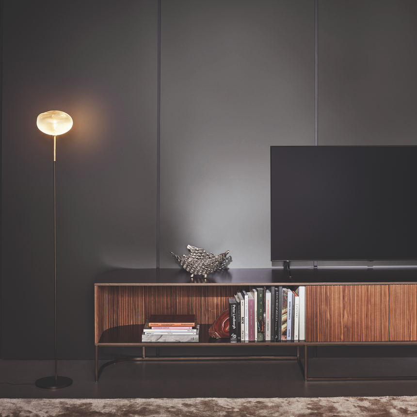 Wavy Wooden Lighted TV Stand | Bonaldo Dune | Italianfurniture.com