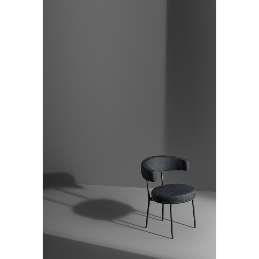 Round Seat Padded Dining Chair | Bonaldo Neuilly | Italianfurniture.com