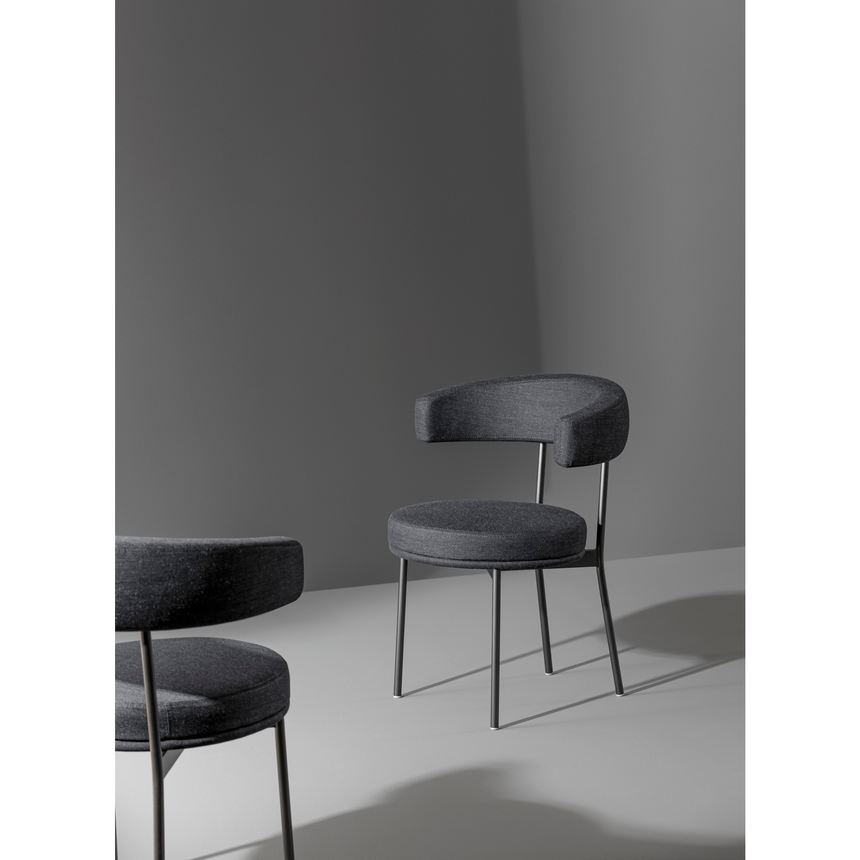 Round Seat Padded Dining Chair | Bonaldo Neuilly | Italianfurniture.com