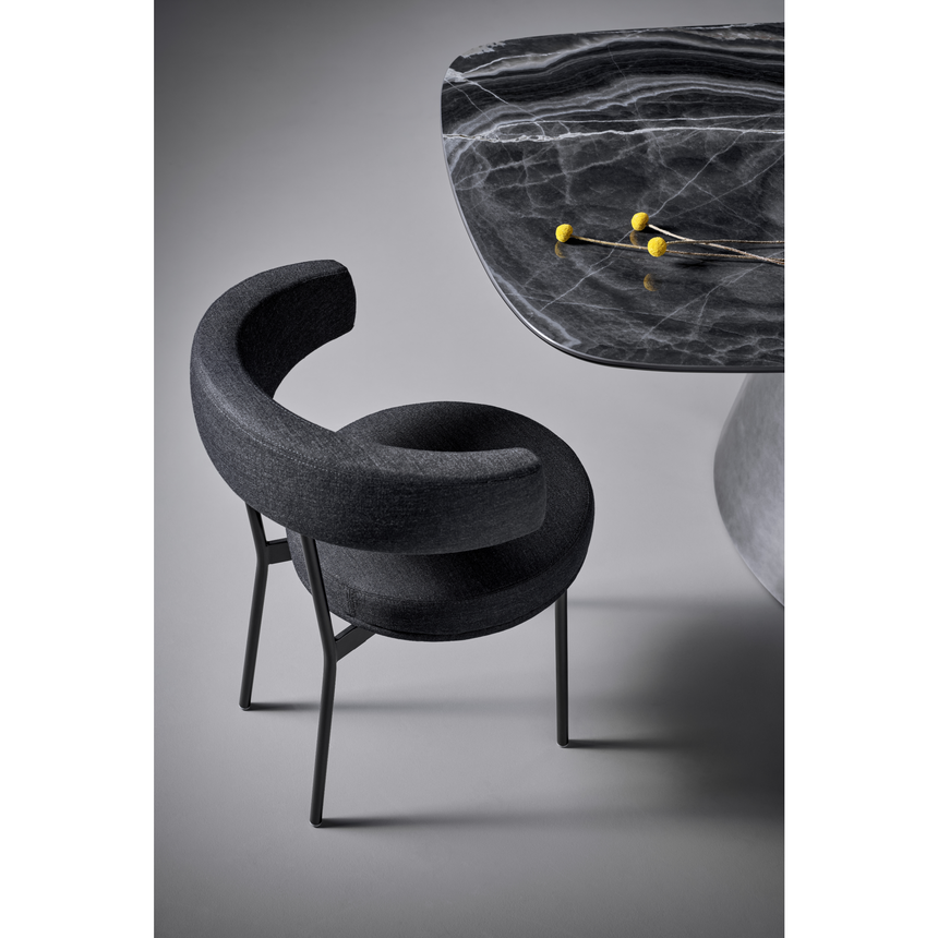 Round Seat Padded Dining Chair | Bonaldo Neuilly | Italianfurniture.com