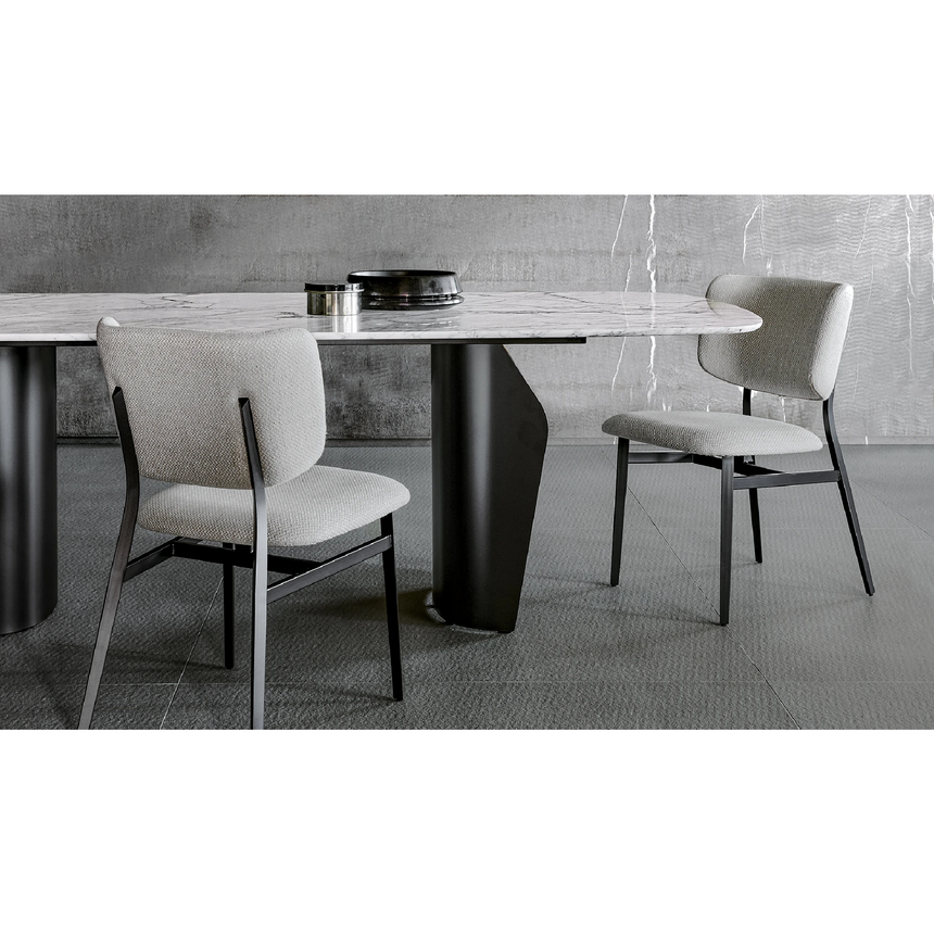 Steel Framed Modern Dining Chair | Bonaldo Noor | italianfurniture.com