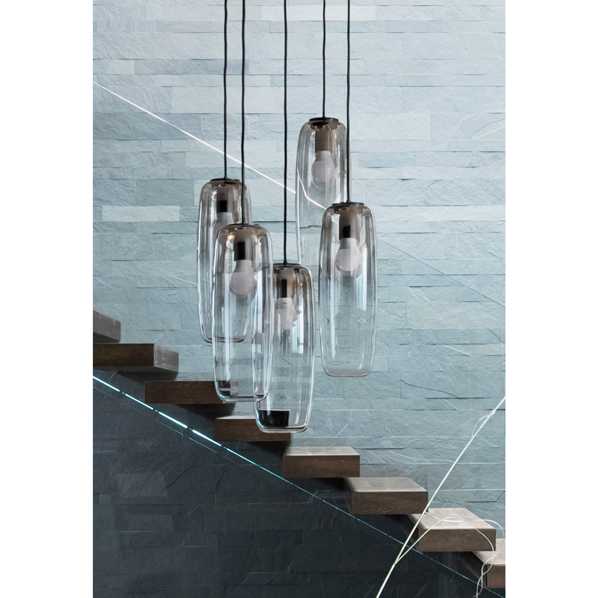 Slender Glass Pendant Lamp