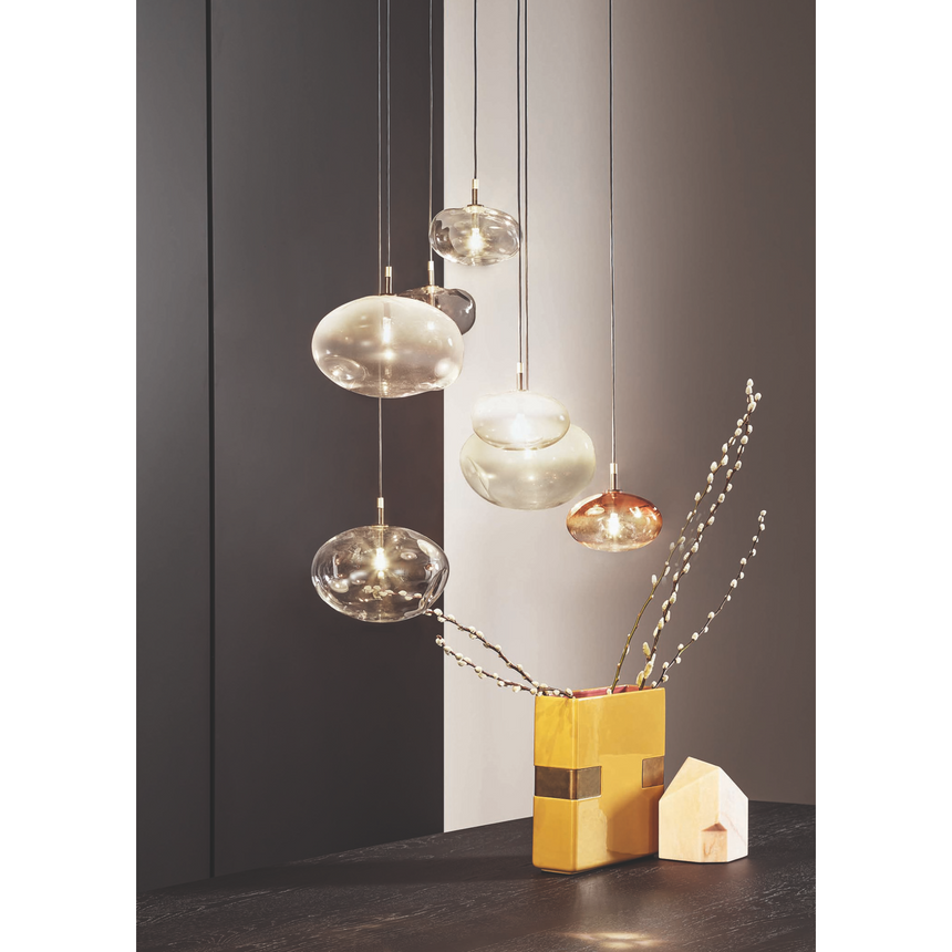 Irregular Clear Glass Pendant Lamp | Bonaldo Pepita | Italianfurniture.com