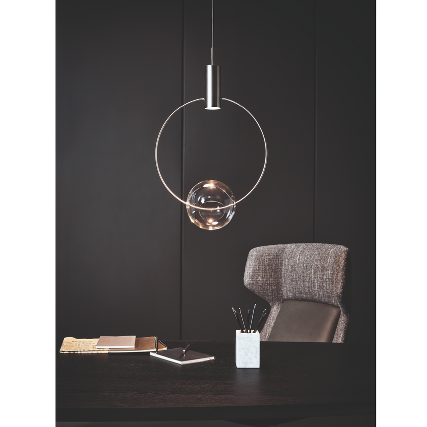 Clear Glass Sphere Pendant Lamp | Bonalado Keshi | italianfurniture.com