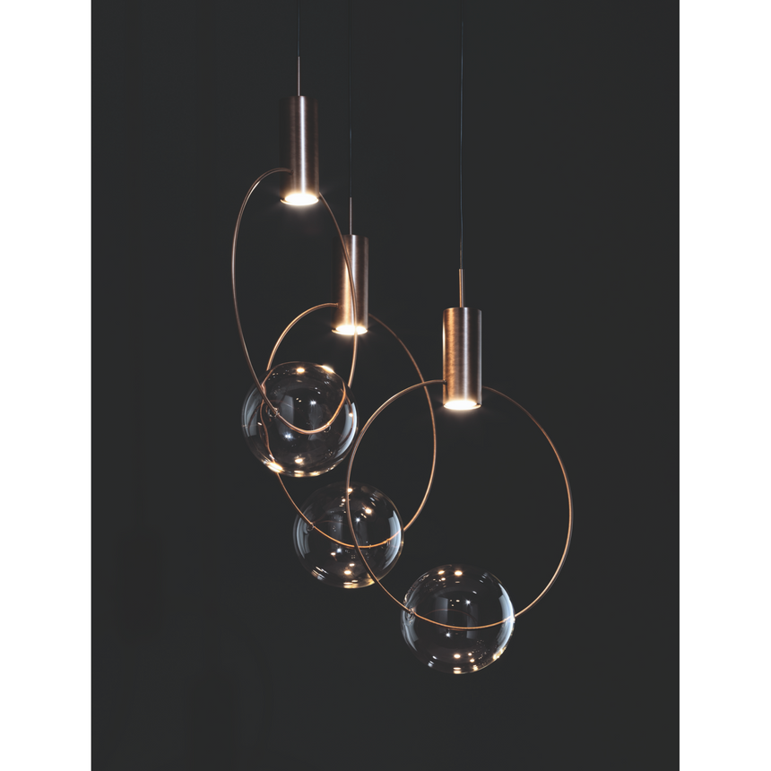 Clear Glass Sphere Pendant Lamp | Bonalado Keshi | italianfurniture.com