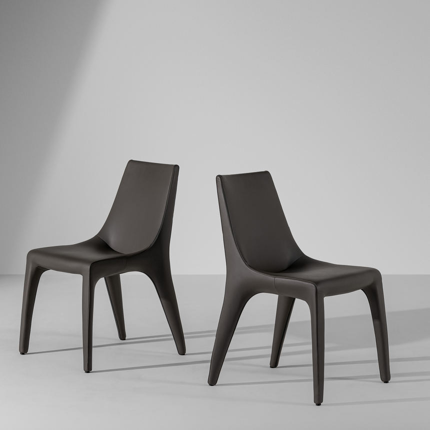 Leather Covered Dining Chair | Bonaldo Tip Toe | Italianfurniture.com