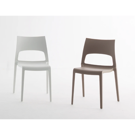 Cut-Out Back Stackable Chairs (2) | Bonaldo Idole | Italianfurniture.com