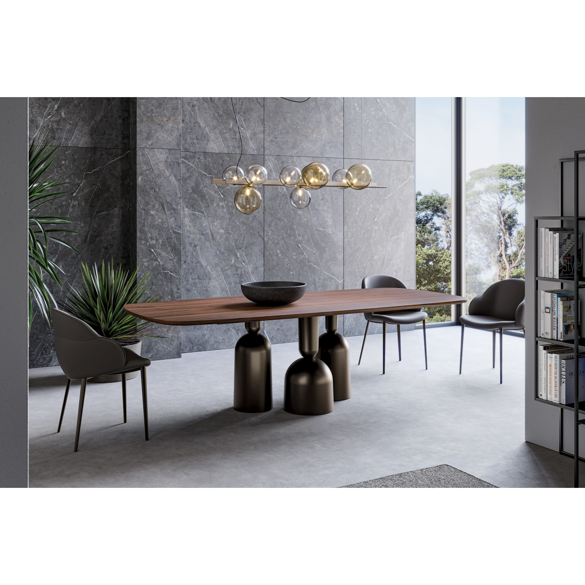 Round-Edged Wooden Dining Table | Bonaldo Cop - Thumbnail 3