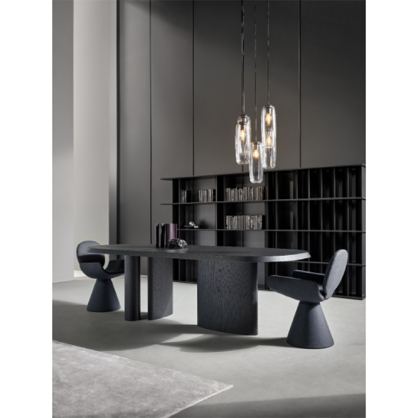 Asymmetrical Black Dining Table | Bonaldo Padiglioni | Italianfurniture.com
