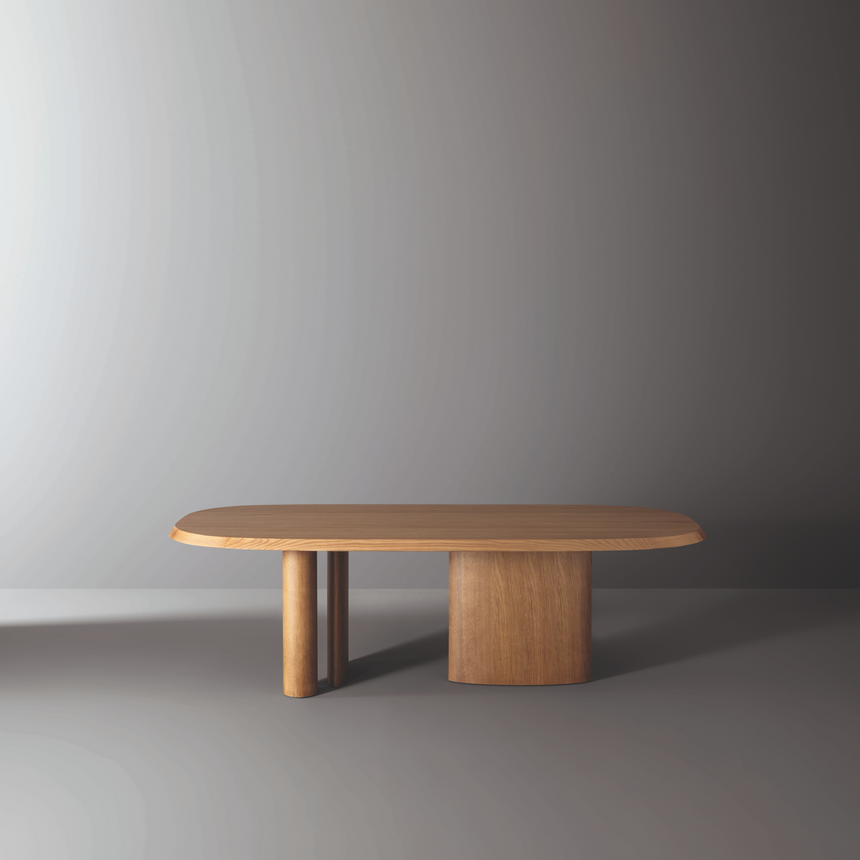 Asymmetrical Metal Base Dining Table | Bonaldo Padiglioni | Italianfurniture.com