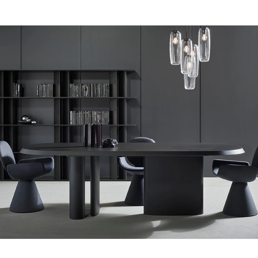 Asymmetrical Metal Base Dining Table | Bonaldo Padiglioni | Italianfurniture.com